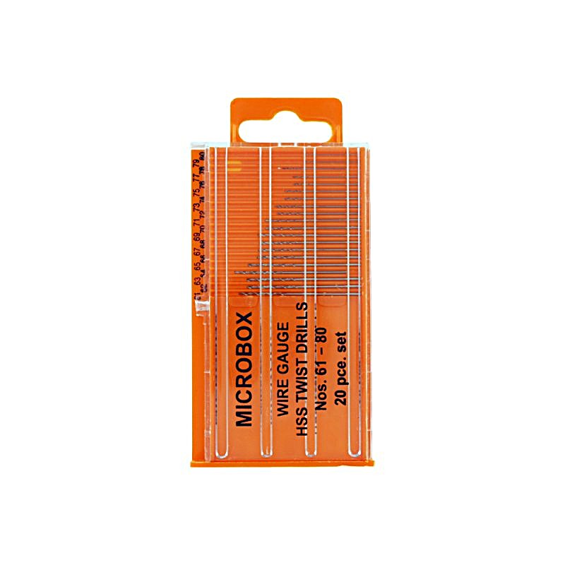 HSS Number Drill Set 20 Piece No's 61 - 80
