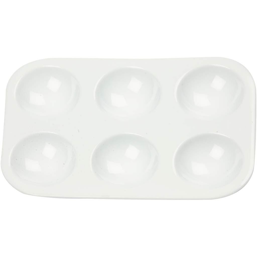Plastic Palette 6 Wells 12 x 8cm