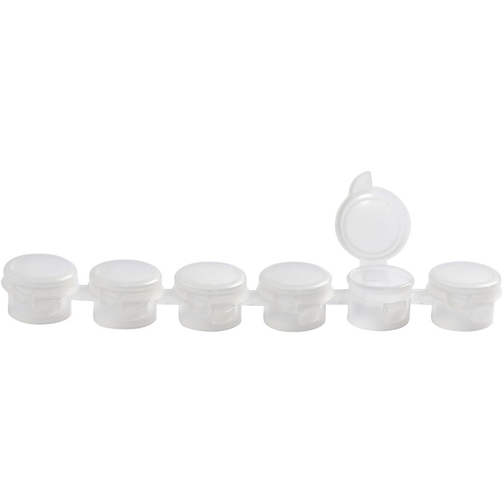 Plastic Paint Pot Strip x 6 5ml