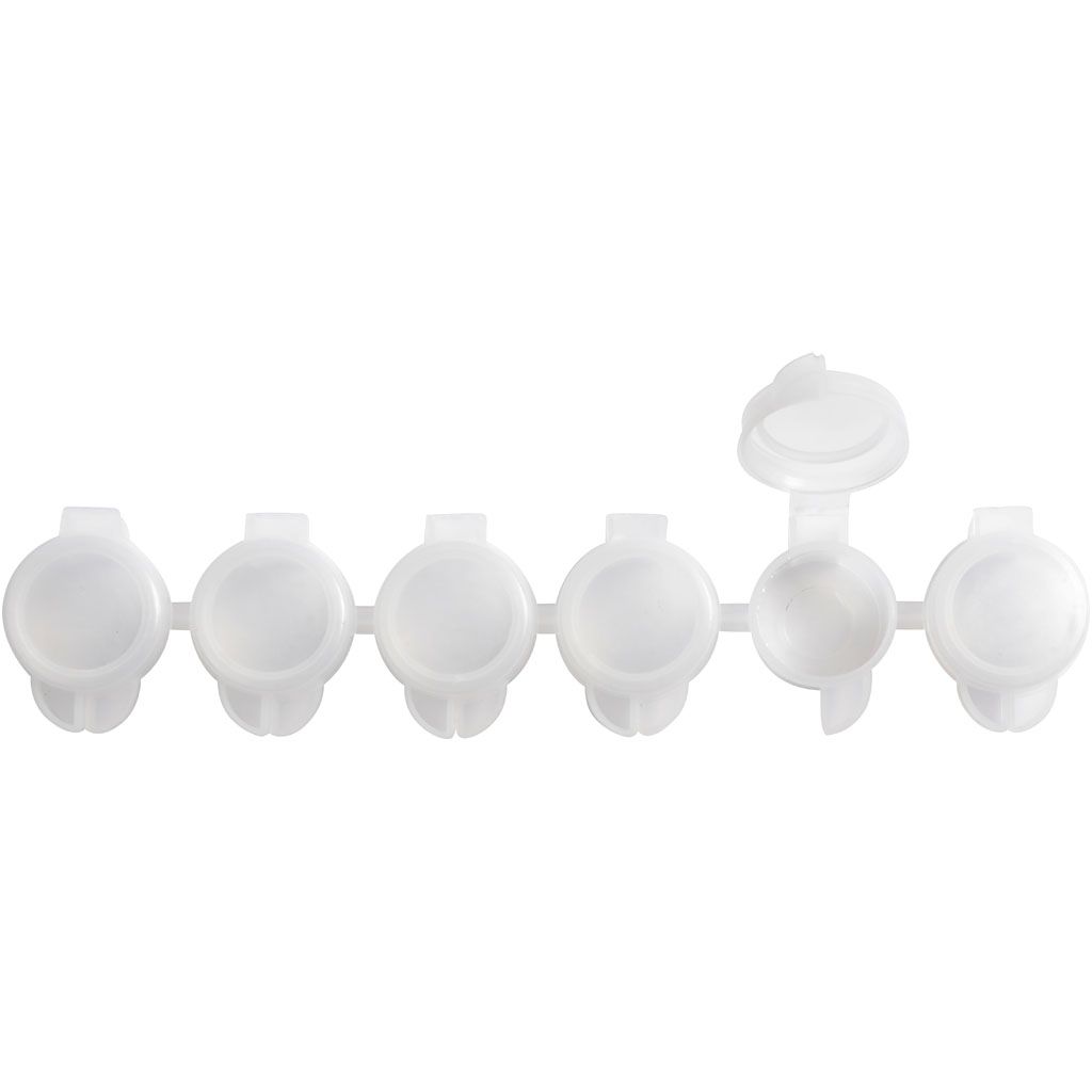 Plastic Paint Pot Strip x 6 5ml - Image 3