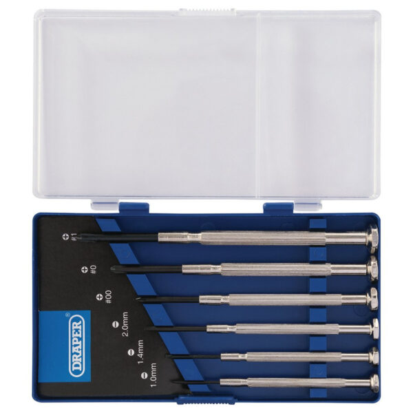 Draper 6 Pc Plain/Cross Slot Precision Screwdriver Set