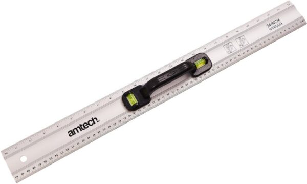 Aluminium Rule with Level 600mm