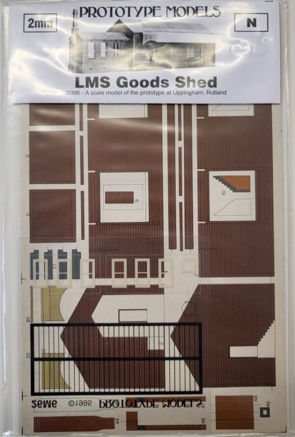 PROTOTYPE 2mm/N LMS Goods Shed Building Sheet Kit No: 26M6