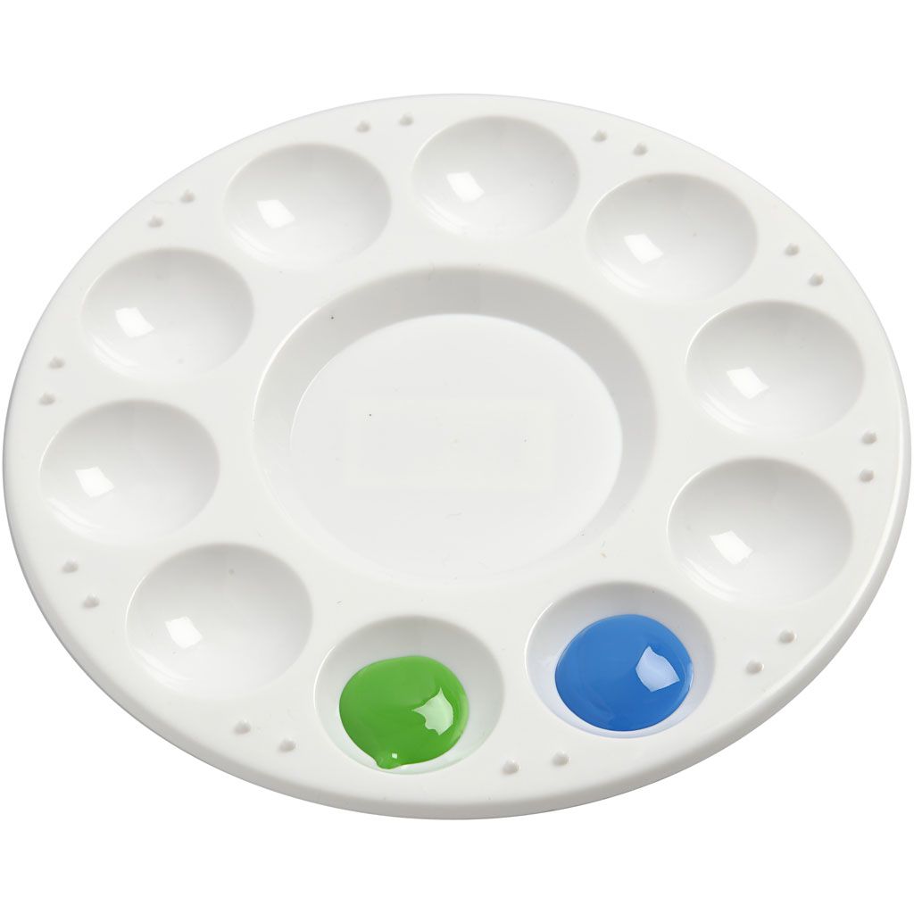 Plastic Circular Mix Palette 10 Wells - Image 2