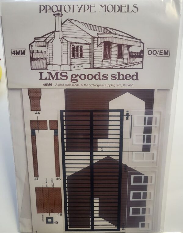 PROTOTYPE 4mm/OO LMS Goods Shed Build Sheet Kit No: 46M6