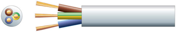 13A Mains Flex 3 Core Round Metre