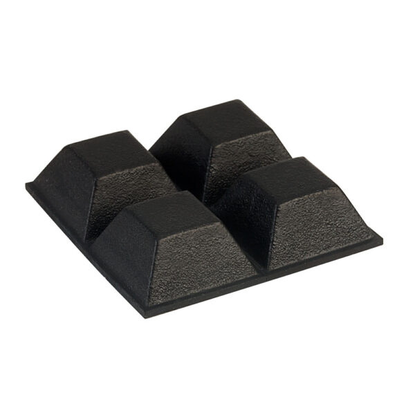 Self Adhesive Feet Type E 12.7 x 12.7mm Black 4Pk
