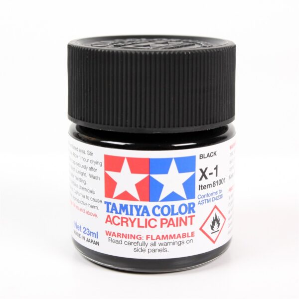 Tamiya Acrylic Mini X-1 Gloss Black