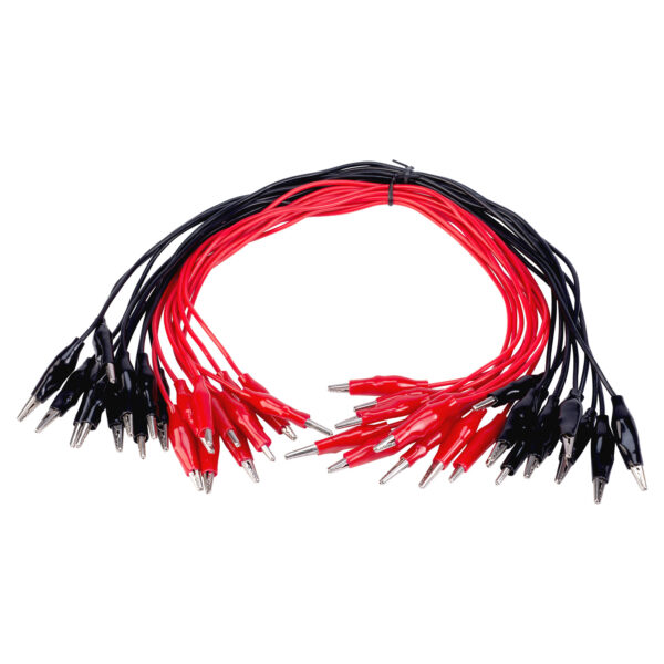 Crocodile Leads Pair Length 460mm 1 Red/1 Black