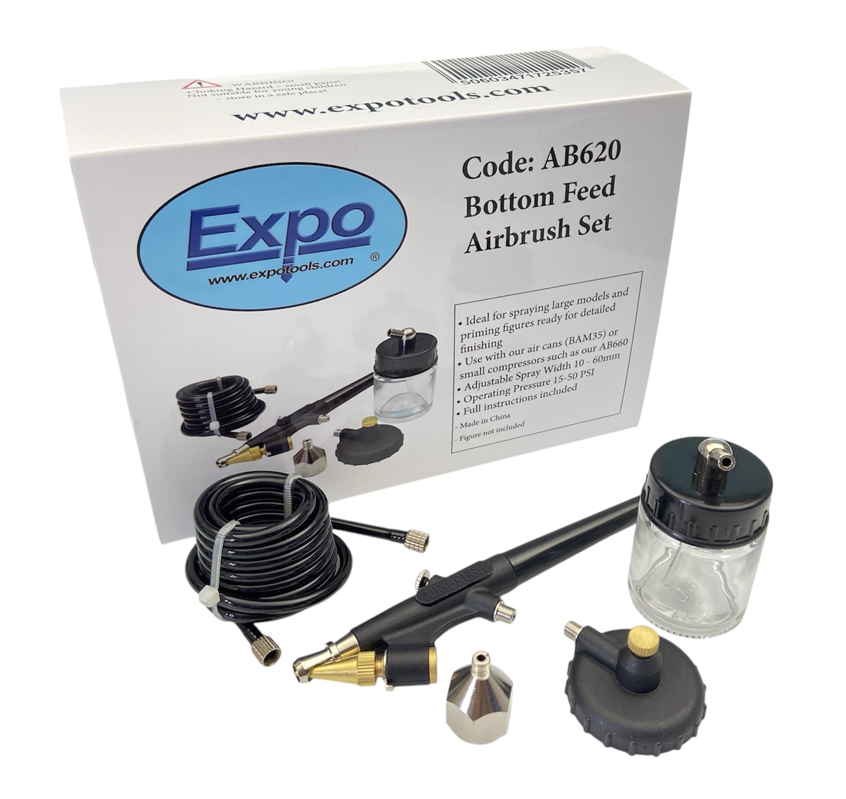 Expo 350 Type Bottom Feed Airbrush Set