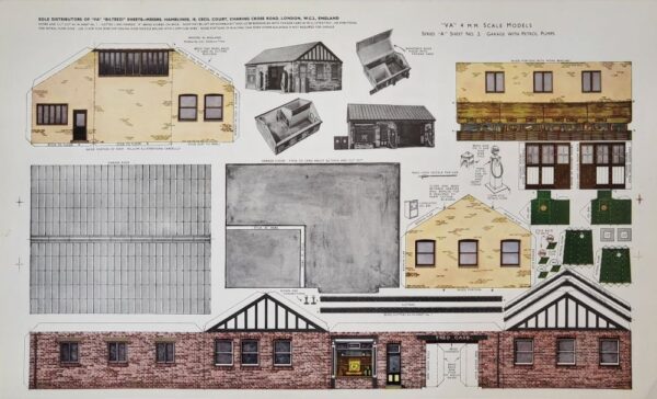 BILTEEZI 4mm/OO Garage with Pump etc Build kit sheets No. A2
