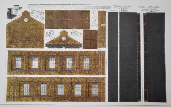 BILTEEZI 4mm/OO 2 Road Loco Shed Building kits Sheet No. B3