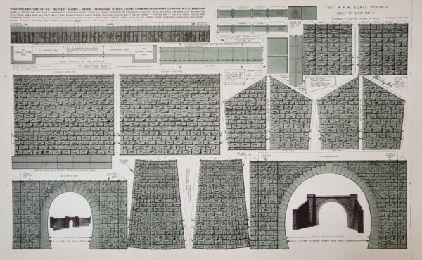 BILTEEZI 4mm/OO Tunnel Mouth Green Granite Building Kits Sheet No. B6A