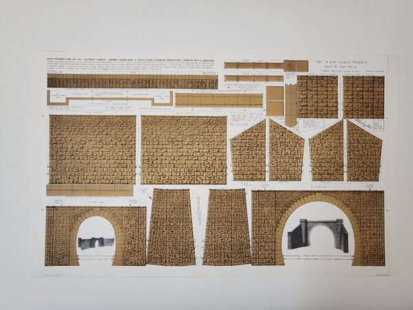 BILTEEZI 4mm/OO Tunnel mouths Brown Stone Building Kits Sheet No. B6C