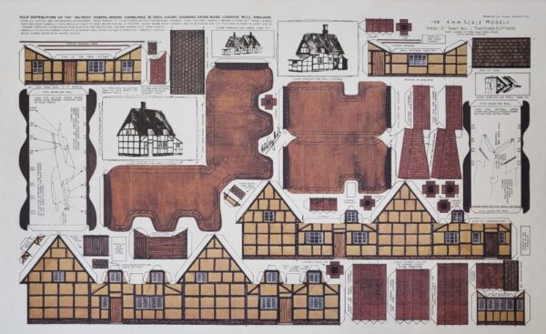 BILTEEZI 4mm/OO Thatched Cottages Building Kits Sheet No. D1