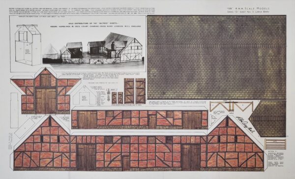 BILTEEZI 4mm/OO Large Barn Building kit Sheet No. D3