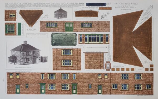 BILTEEZI 4mm/OO Detached /Semi-detached House Building kits Sheet No. E1