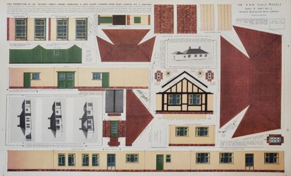 BILTEEZI 4mm/OO Bungalow Building Kits Sheet No. E2