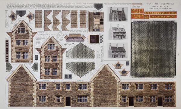 BILTEEZI 4mm/OO Hotel/ Country Inn/ Manor House Building Kit Sheet No. F4