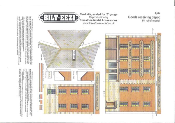 BILTEEZI 1.5mm/Z Goods Receiving Depot Building Kit Sheets No. G4