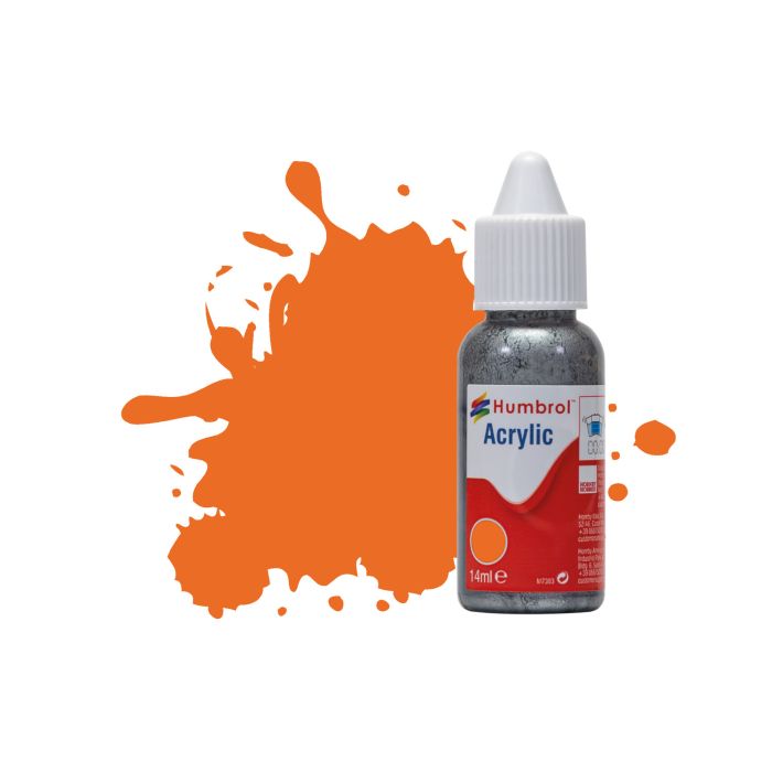 Humbrol No 18 Orange Gloss Acrylic Paint (14ml)
