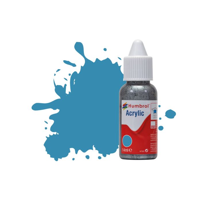 Humbrol No 48 Mediterranean Blue Gloss Acrylic Paint (14ml)