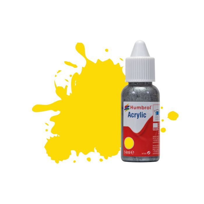 Humbrol No 69 Yellow Gloss Acrylic Paint (14ml)