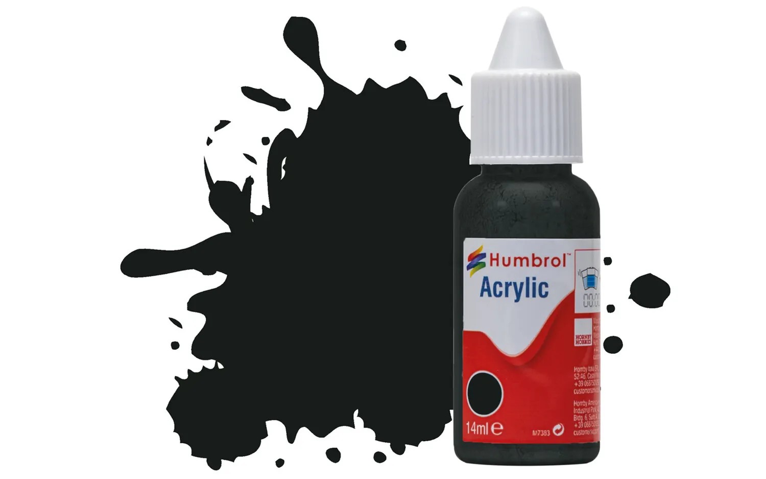 Humbrol No 91 Black Green Matt Acrylic Paint (14ml)