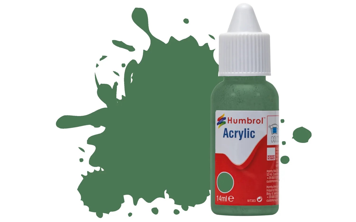 Humbrol No 101 Mid Green Matt Acrylic Paint (14ml)