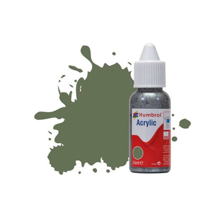 Humbrol No 102 Army Green Matt Acrylic Paint (14ml)
