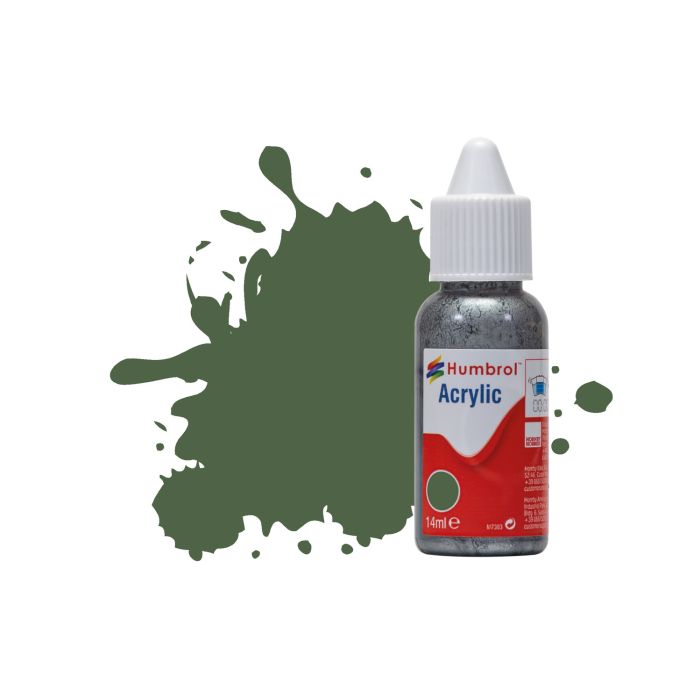 Humbrol No 117 US Light Green Matt Acrylic Paint (14ml)