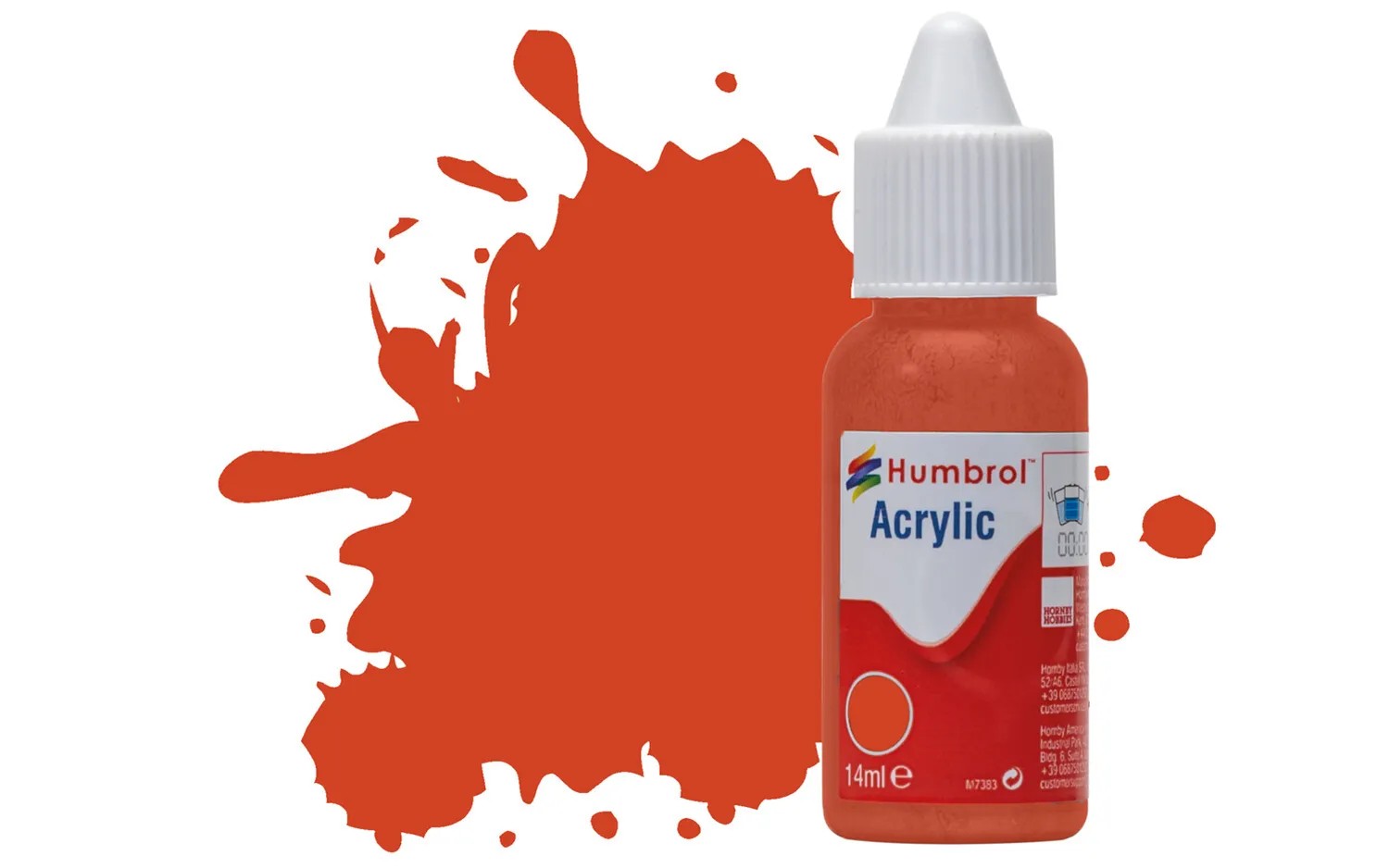 Humbrol No 132 Red Satin Acrylic Paint (14ml)