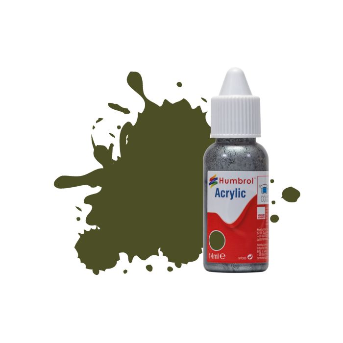 Humbrol No 155 Matt Olive Drab Matt Acrylic Paint (14ml)
