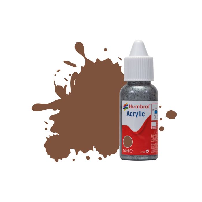 Humbrol No 186 Brown Matt Acrylic Paint (14ml)