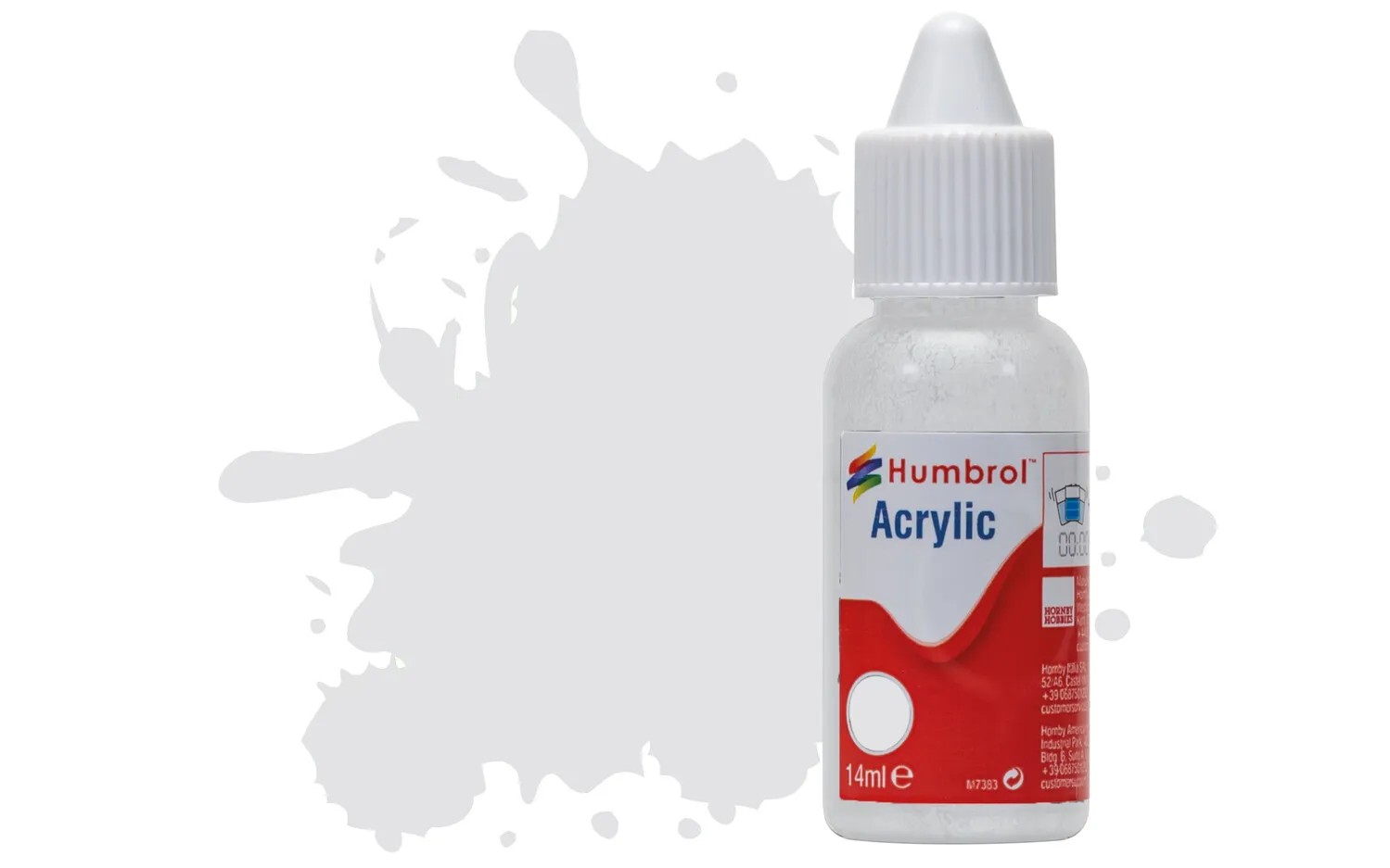Humbrol No 196 Light Grey Satin Acrylic Paint (14ml)
