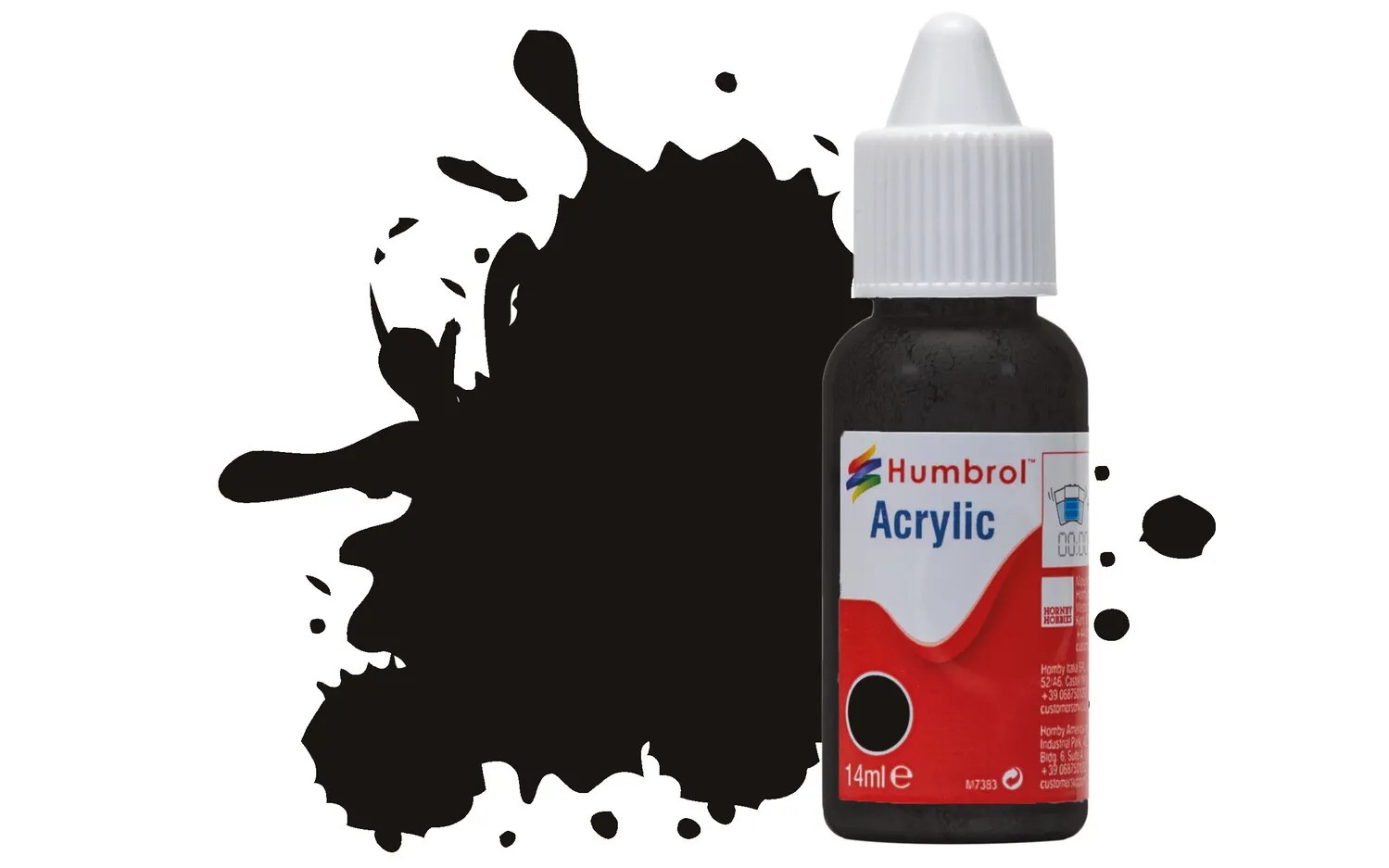 Humbrol No 201 Black Metallic Acrylic Paint (14ml)