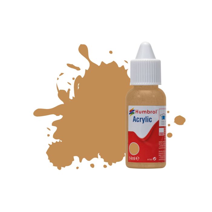 Humbrol No 225 Mid Stone Acrylic Paint (14ml)