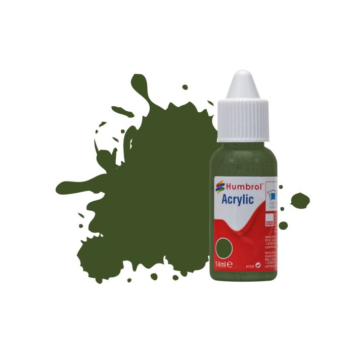 Humbrol No 242 RLM 71 Dunkelgrun Matt Acrylic Paint (14ml)