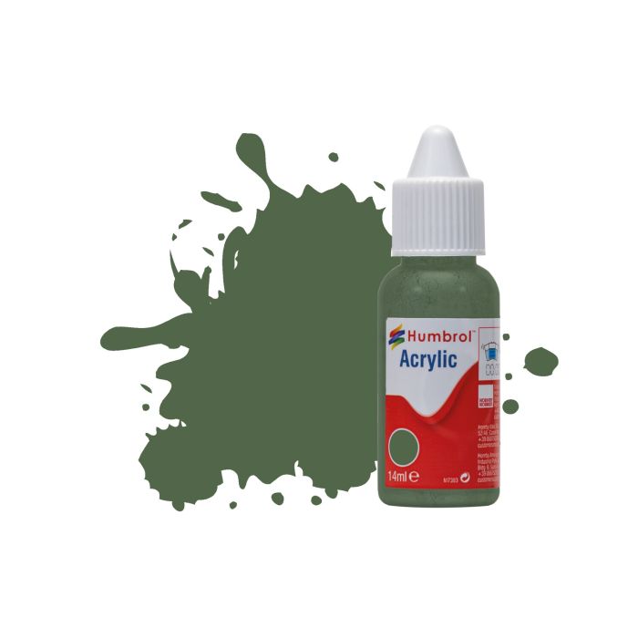 Humbrol No 252 RLM 82 Olivegrun Matt Acrylic Paint (14ml)
