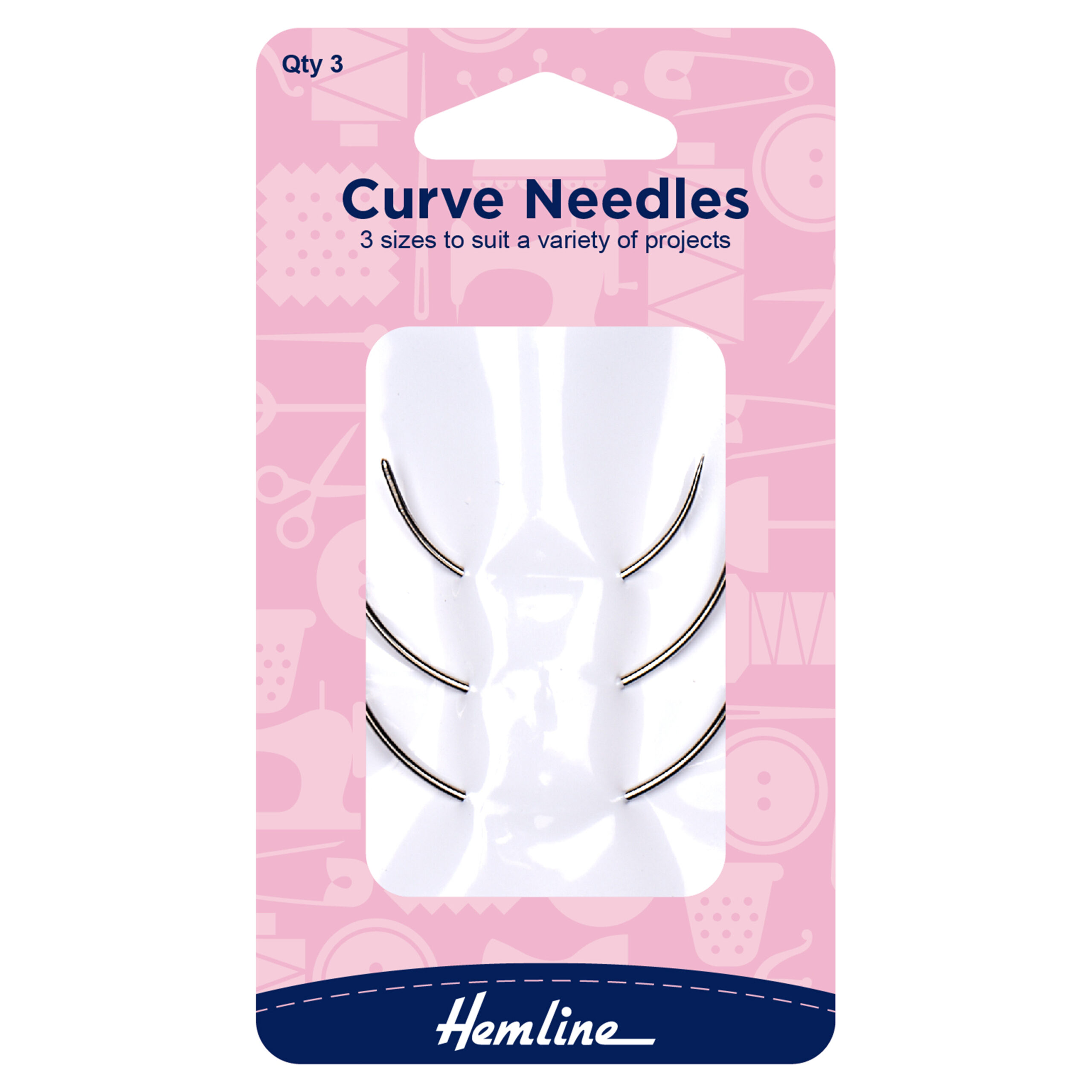 Hemline Curved Needles Set 3 Piece