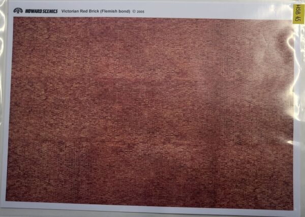 HOWARD SCENICS 4mm/OO Victorian Red Brick Flemish Bond (4 Sheets)