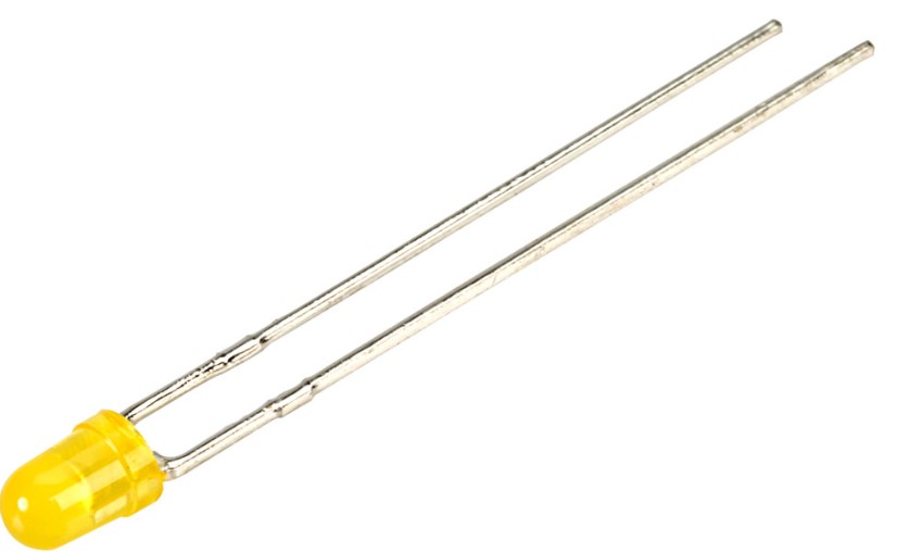 Mini 3mm LED Yellow 2.1Vdc 8.5mA