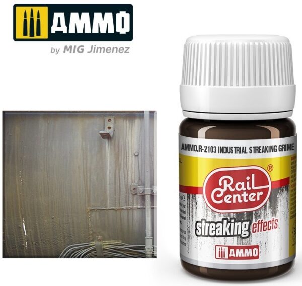 MIG Ammo Rail Center 35ml Industrial Streaking Grime
