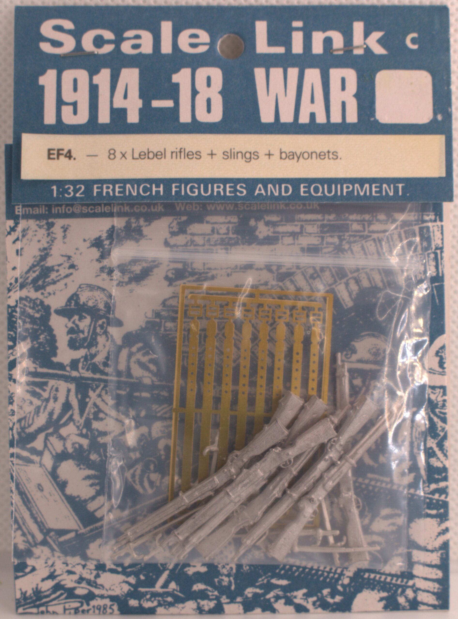 Scale Link - FR 8 x Lebel Rifles + Slings + Bayonets 1/32 Scale