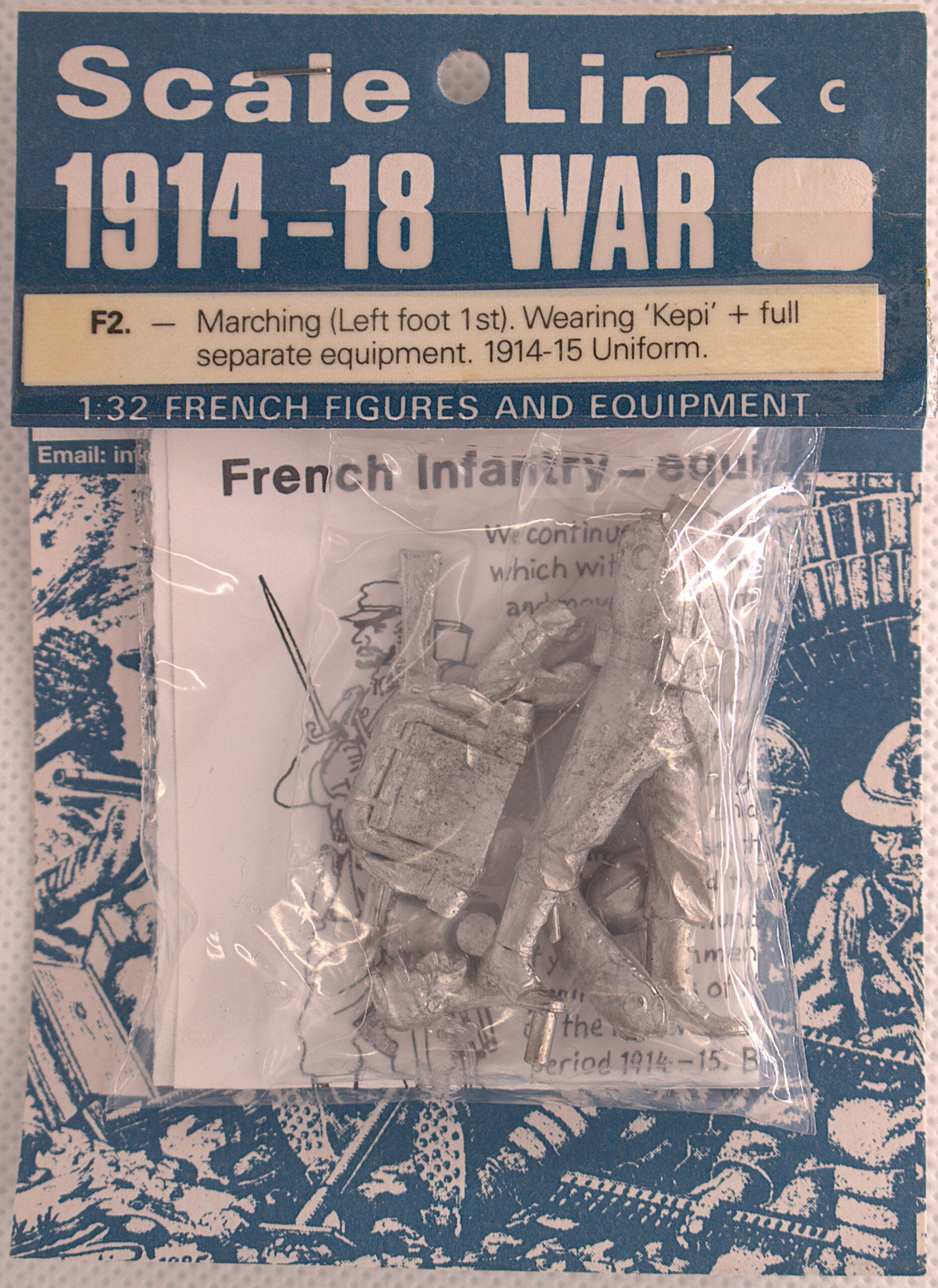 Scale Link - FR Marching (Left Foot First 1st) Wearing 'Kepi' 1914-15 Uniform 1/32 Scale