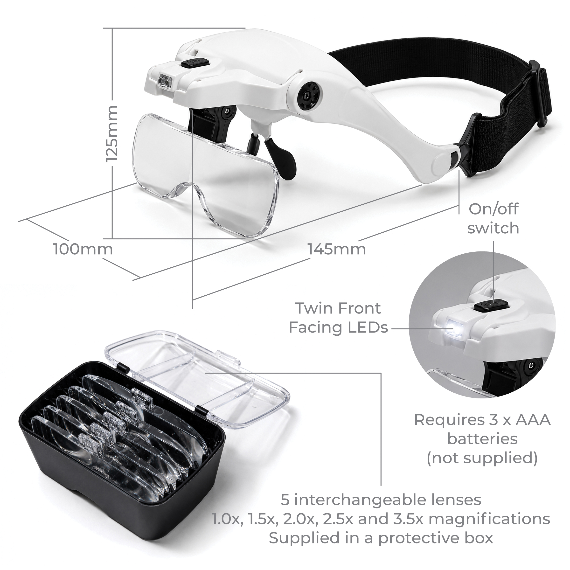 Eagle Magnifier Glasses with 5 Lenses - Image 2