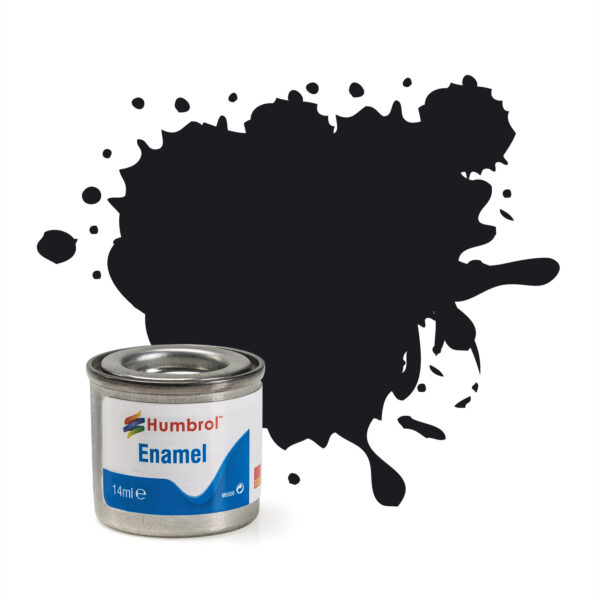 Humbrol Enamel Gloss Black No21 14ml