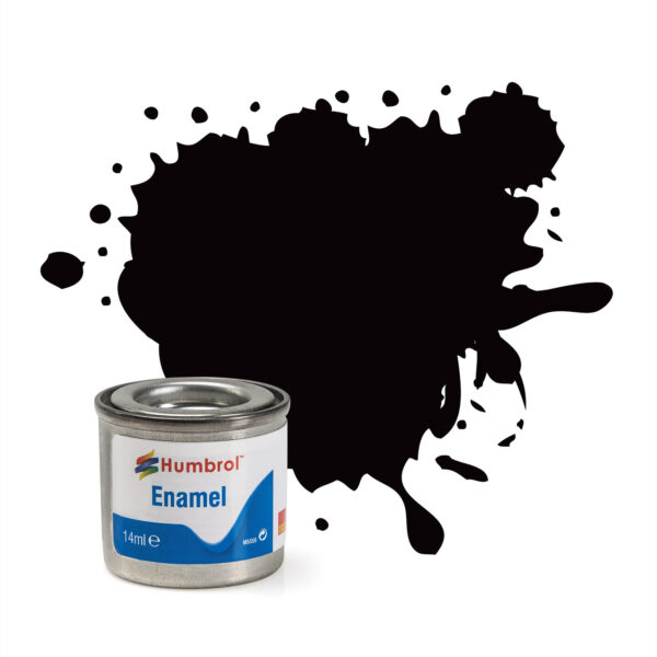 Humbrol Enamel Satin Coal Black No 85 14ml